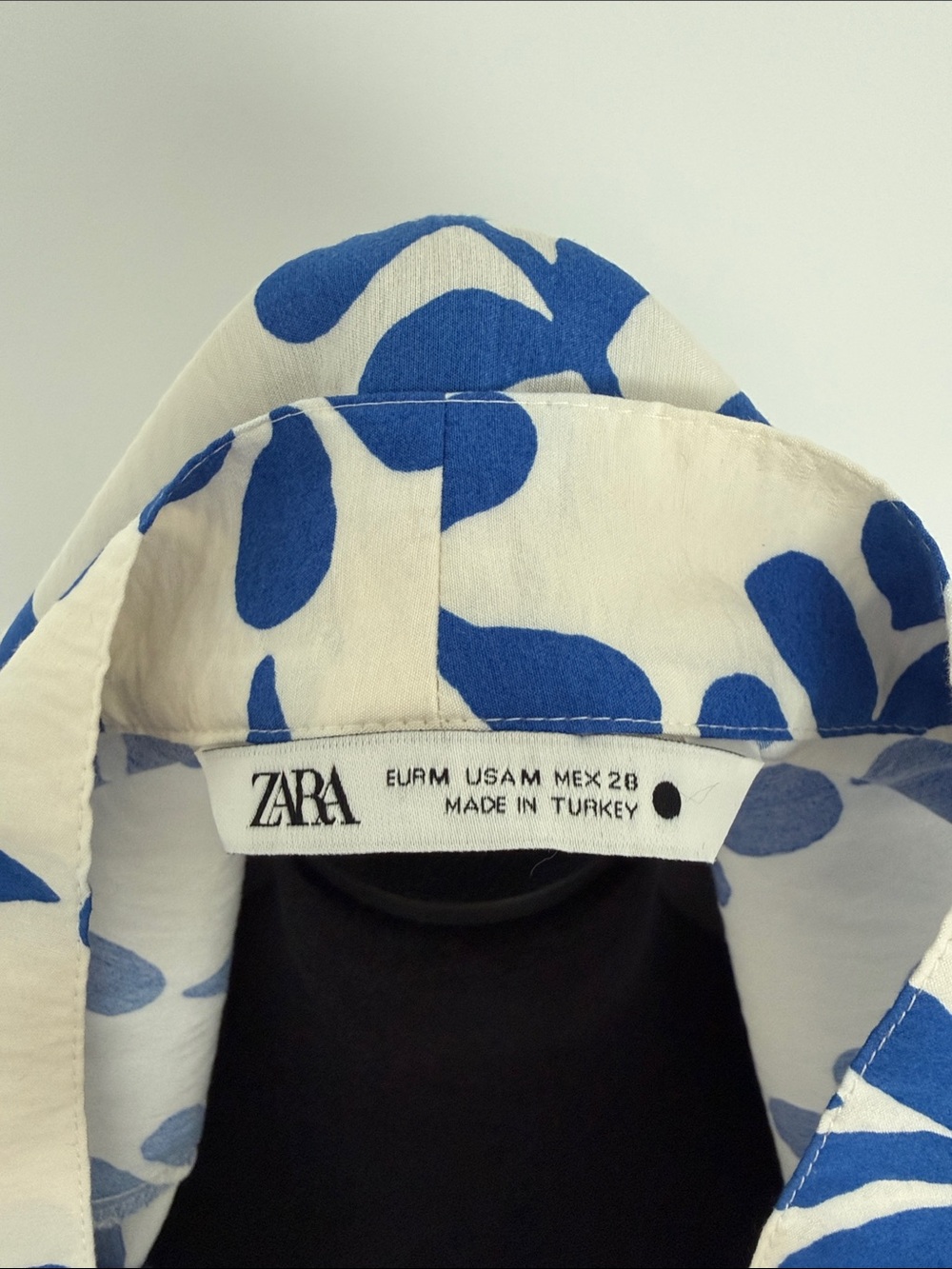 Zara White and Blue Mini Dress - Picture 3 of 3